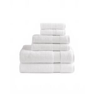NEW UNDER THE CANOPY classic organic cotton 6-piece bath sheet set in white